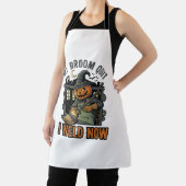 Halloween Lasser Shirts Grappige Heks Bezem Ontwer Schort (Insitu)