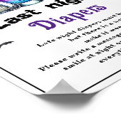 Halloween "Last Night Diapers" Baby shower spel Poster (Hoek)