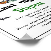 Halloween "Last Night Diapers" Baby shower spel Poster (Hoek)