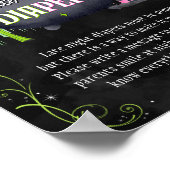 Halloween "late nacht diapers" Baby shower Game Poster (Hoek)