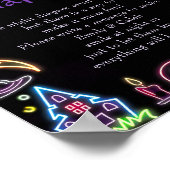 Halloween "Late Night Luiers" Baby shower spel Po Poster (Hoek)