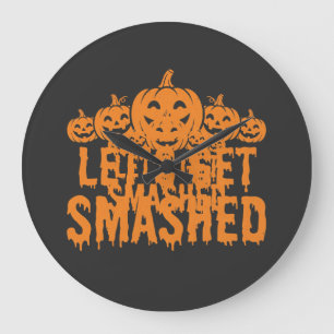 Halloween Laten we de Pompoen Vermorzelen Grote Klok