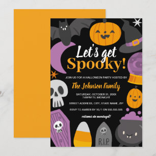 Halloween Laten we een enge Party doen  Kaart