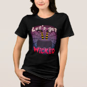 Halloween Laten we een schimmige, grappige heks kr Tri-Blend Shirt (Voorkant)