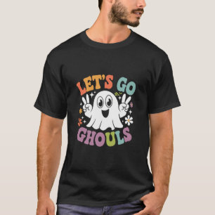 Halloween Laten we gaan spoken Geest Retro Kostuum T-shirt