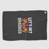 Halloween Laten we Pompoen Kraken Golfhanddoek (Horizontaal)