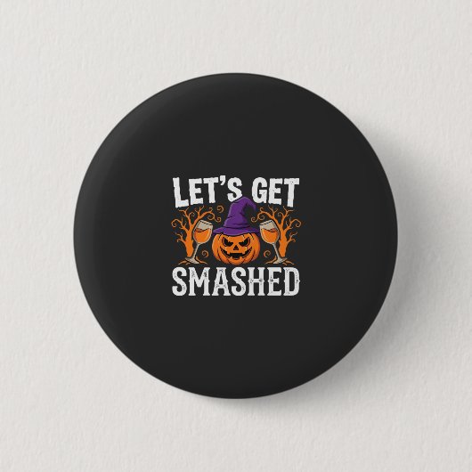 Halloween Laten we Pompoen Kraken Ronde Button 5,7 Cm (Voorkant)