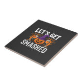 Halloween Laten we Pompoen Kraken Tegeltje (Zijkant)