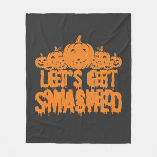 Halloween Laten we Pompoen Smaschen Fleece Deken