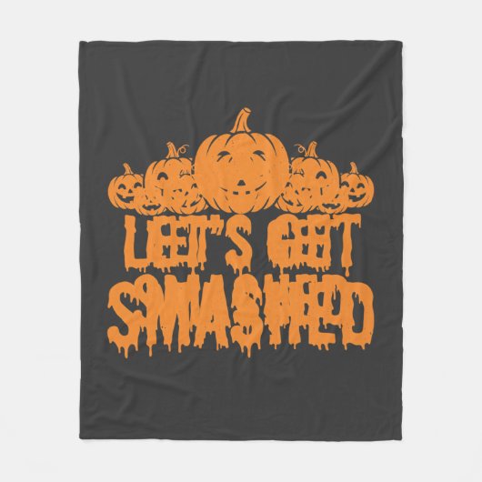 Halloween Laten we Pompoen Smaschen Fleece Deken (Voorkant)