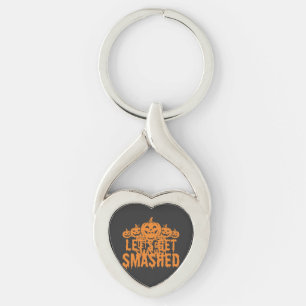 Halloween Laten we Pompoen Smaschen Sleutelhanger