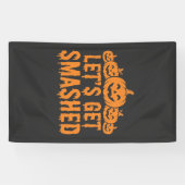 Halloween Laten we Pompoen Smaschen Spandoek (Horizontaal)