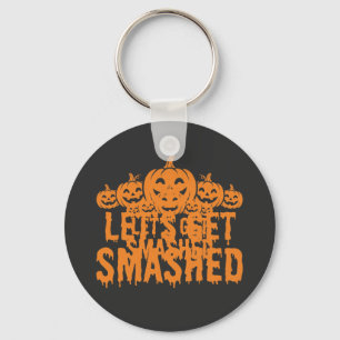 Halloween Laten we Pompoen Smashed Sleutelhanger