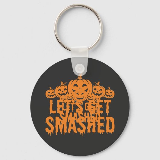 Halloween Laten we Pompoen Smashed Sleutelhanger (Voorkant)
