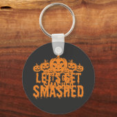 Halloween Laten we Pompoen Smashed Sleutelhanger (Voorkant)