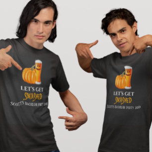 Halloween Laten we Smashed Bachelor Party Bier T-shirt