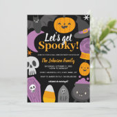 Halloween Laten we Spooky Party krijgen Kaart (Staand voorkant)