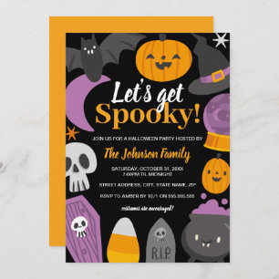 Halloween Laten we Spooky Party krijgen Kaart
