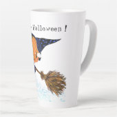 Halloween Latte Mok Witch Pumpkin-vliegkamer (Rechterhoek)