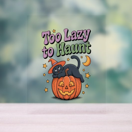 Halloween Lazy Ghost Acryl Bord (Neutraal)