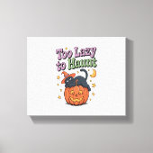 Halloween Lazy Ghost Canvas Afdruk (Voorkant)