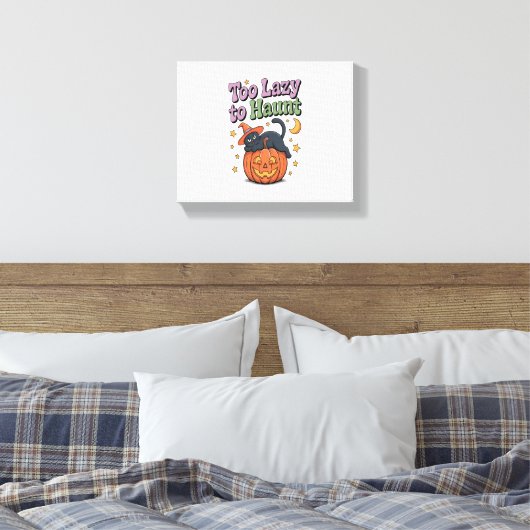 Halloween Lazy Ghost Canvas Afdruk (Insitu (Slaapkamer))