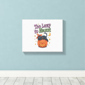 Halloween Lazy Ghost Canvas Afdruk (Insitu (Houten vloer))