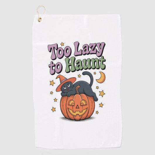 Halloween Lazy Ghost Golfhanddoek (Voorkant)