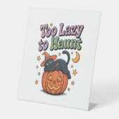 Halloween Lazy Ghost Reclamebord Met Voetstuk (Voorkant)