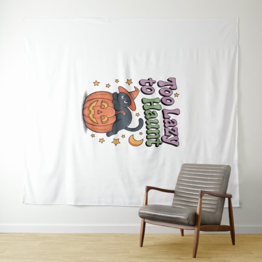 Halloween Lazy Ghost Wandkleed (In Situ (horizontaal))