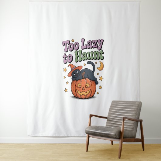 Halloween Lazy Ghost Wandkleed (In situ)