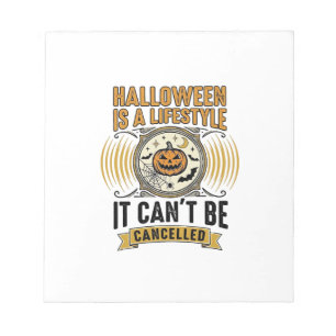 Halloween Leefstijl Vintage Pompoen Typografie Des Notitieblok