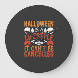 Halloween Leefstijl Vleermuis Pompoen Typografie V Grote Klok