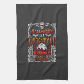 Halloween Leefstijl Vleermuis Schedel Kerkhof Pomp Theedoek (Verticaal)
