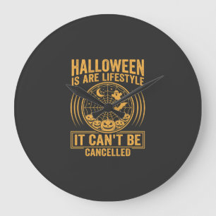 Halloween Leefstijl Vleermuis Spinneweb Ontwerp_1 Grote Klok