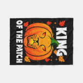 Halloween Leeuw Pompoen Koning Van De Patch Kostuu Fleece Deken (Voorkant (Horizontaal))