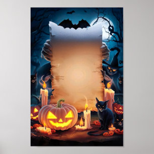 Halloween Lege Uitnodiging Poster Frame #14