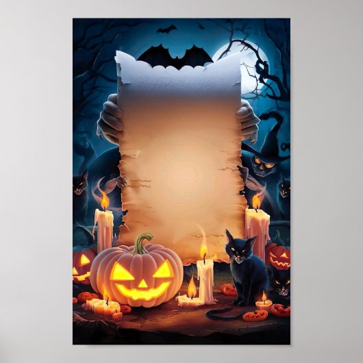 Halloween Lege Uitnodiging Poster Frame #14 (Voorkant)