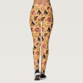 Halloween Leggings Cat Witch en Pumpkin op Sinaasa (Achterkant)