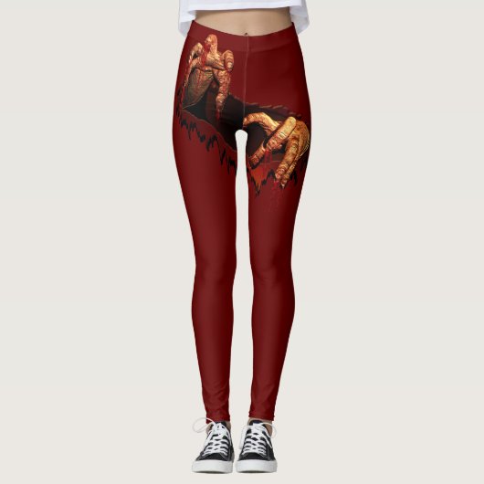Halloween Leggings Creepy Zombie Leggings (Voorkant)
