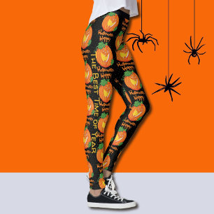 Halloween Leggings Custom Lachen Pompoen