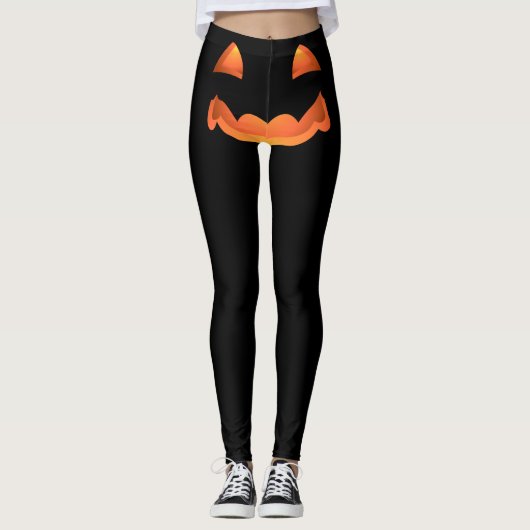 Halloween leggings Funny pompoen stretchbroek (Voorkant)