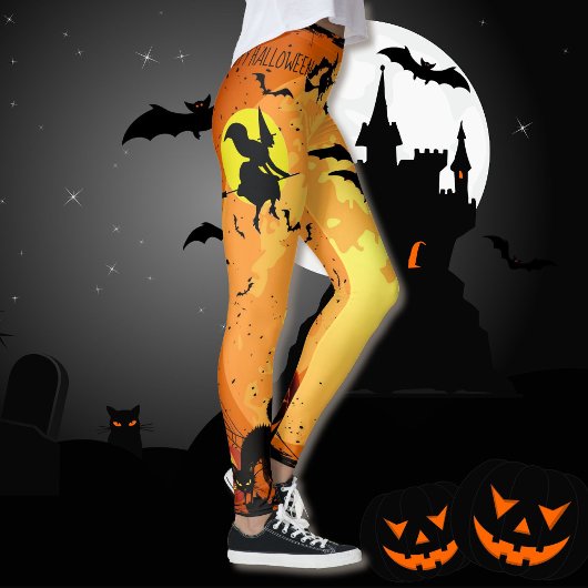 Halloween Leggings Heksenvleermuizen Spinnen Oh mi