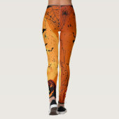 Halloween Leggings Heksenvleermuizen Spinnen Oh mi (Achterkant)