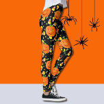 Halloween Leggings Jack-O-Lantern Oranje pompoenen<br><div class="desc">Over de gelukkige Jack-O-Lantern</div>