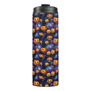 Halloween Leggings Jack-O-Lantern Oranje pompoenen Thermosbeker