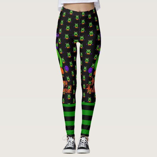 Halloween Leggings Kleine Monsters Teacher's Pants (Voorkant)