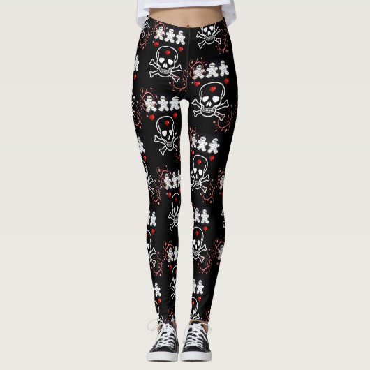 Halloween Leggings, schedel Leggings (Voorkant)