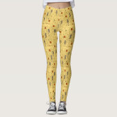 Halloween Leggings Skeletten, Web, Pompoenen (Voorkant)