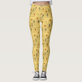 Halloween Leggings Skeletten, Web, Pompoenen